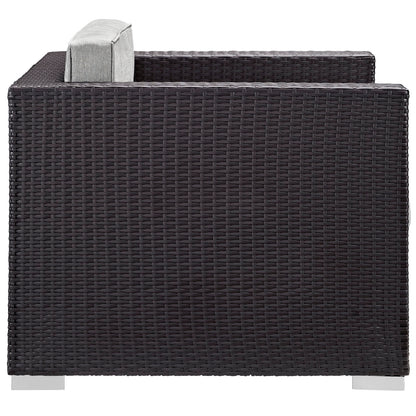 Modway Outlet Gather Outdoor Patio Armchair by Modway  Outdoor Furniture Furniture Espresso Gray - EEI-1690-EXP-GRY