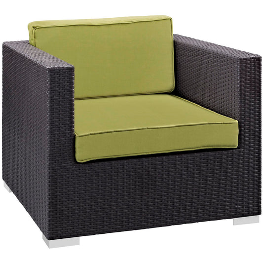 Modway Outlet Gather Outdoor Patio Armchair by Modway  Outdoor Furniture Furniture Espresso Peridot - EEI-1690-EXP-PER