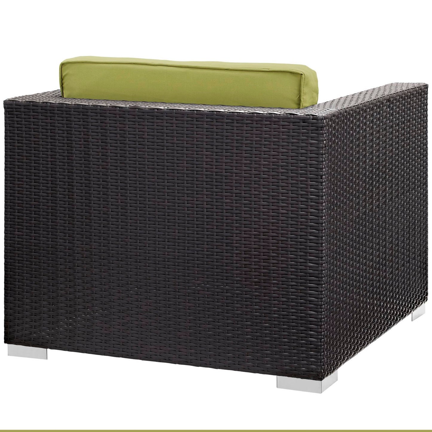 Modway Outlet Gather Outdoor Patio Armchair by Modway  Outdoor Furniture Furniture Espresso Peridot - EEI-1690-EXP-PER