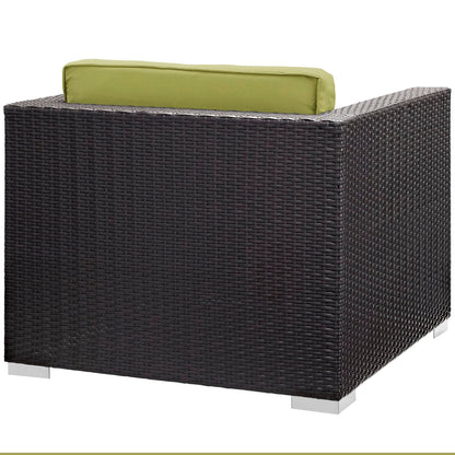 Modway Outlet Gather Outdoor Patio Armchair by Modway  Outdoor Furniture Furniture Espresso Peridot - EEI-1690-EXP-PER