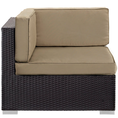 Modway Outlet Gather Outdoor Patio Corner Sectional Set of 2 by Modway  Outdoor Furniture Furniture Espresso Mocha - EEI-1691-EXP-MOC