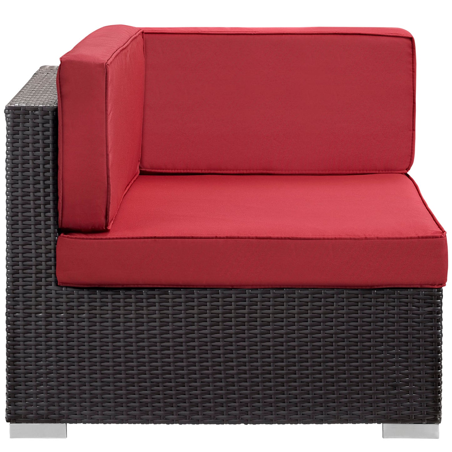 Modway Outlet Gather Outdoor Patio Corner Sectional Set of 2 by Modway  Outdoor Furniture Furniture Espresso Red - EEI-1691-EXP-RED