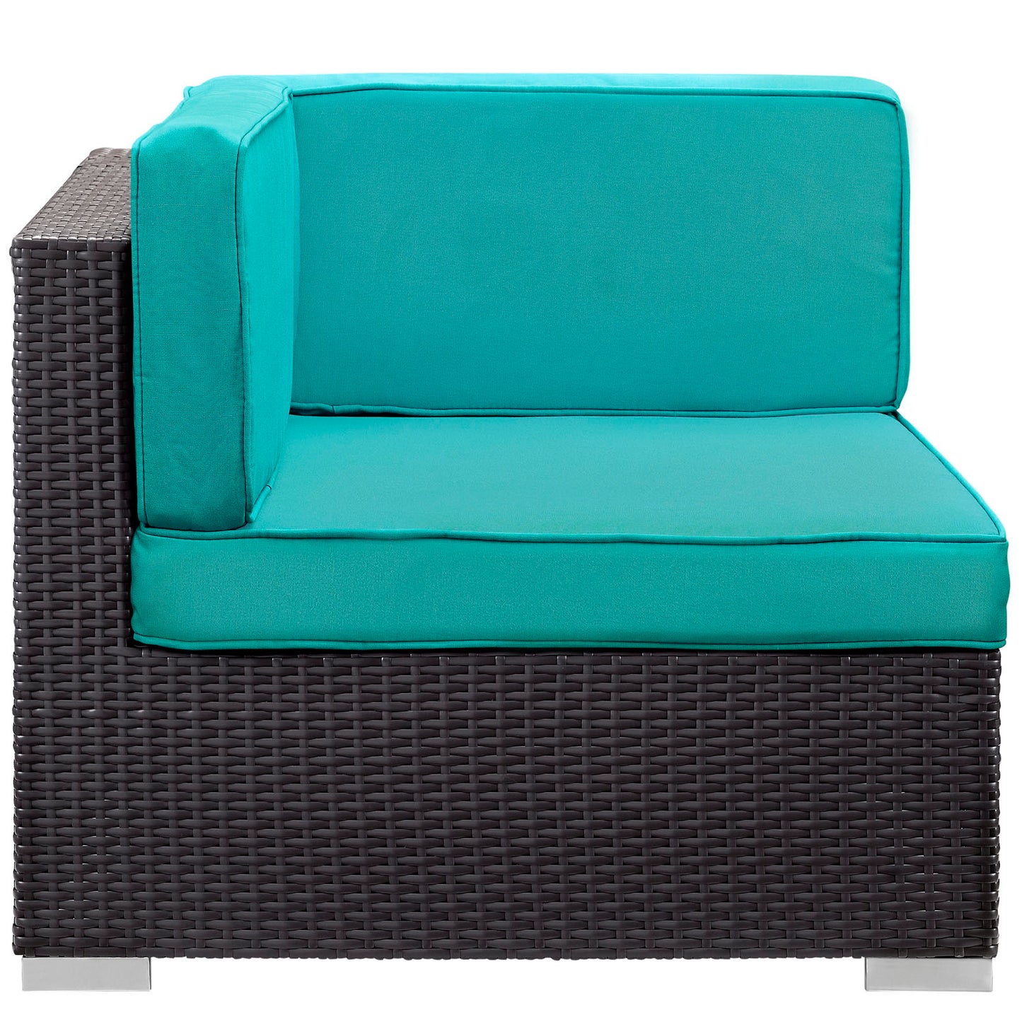 Modway Outlet Gather Outdoor Patio Corner Sectional Set of 2 by Modway  Outdoor Furniture Furniture Espresso Turquoise - EEI-1691-EXP-TRQ