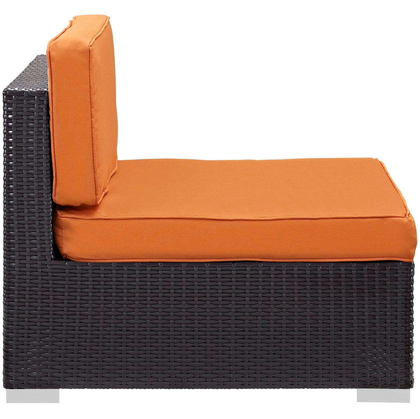 Modway Outlet Gather Outdoor Patio Armless Chair Set of 2 by Modway  Outdoor Furniture Furniture Espresso Orange - EEI-1692-EXP-ORA
