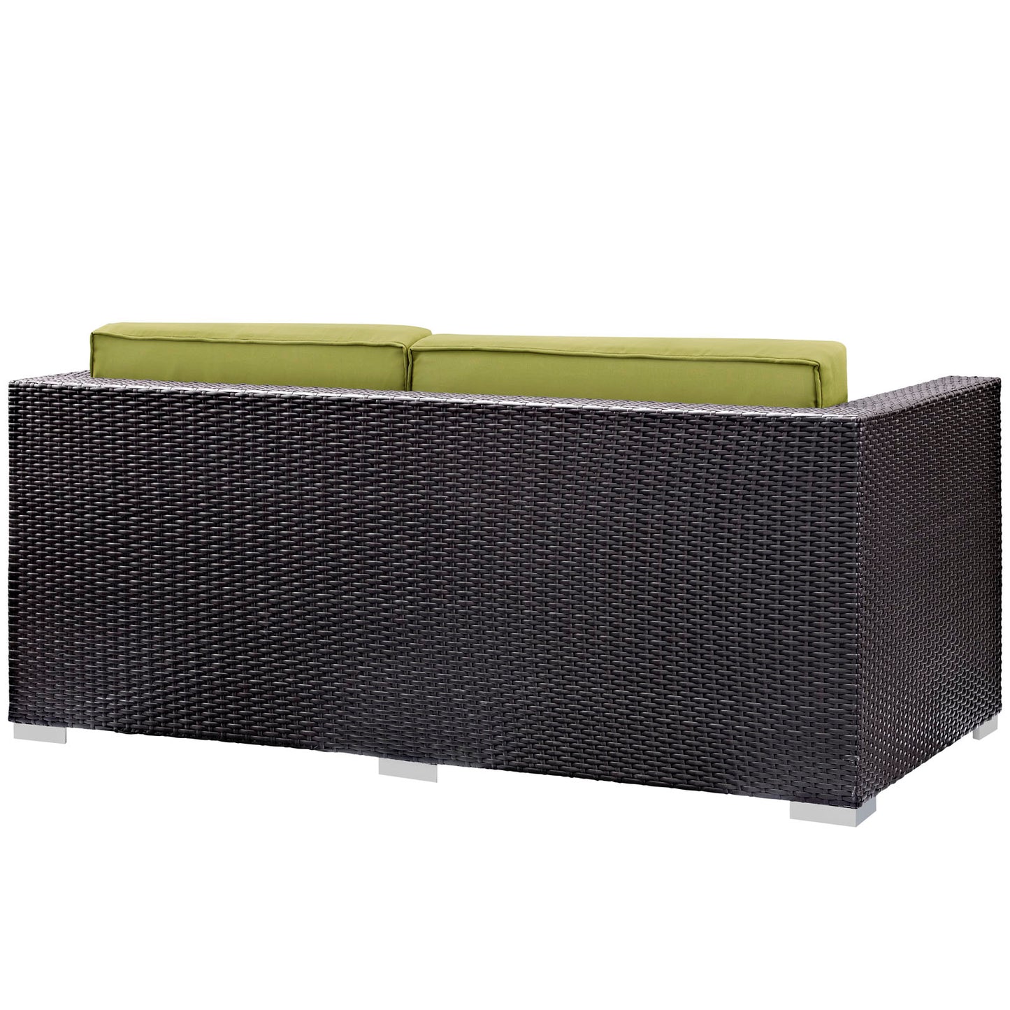 Modway Outlet Gather Outdoor Patio Loveseat by Modway  Outdoor Furniture Furniture Espresso Peridot - EEI-1693-EXP-PER