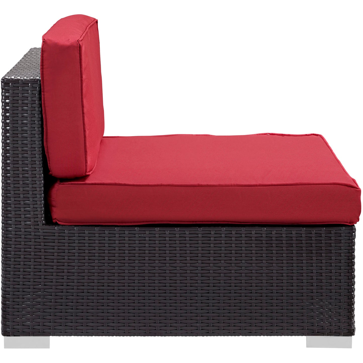 Modway Outlet Gather Armless Outdoor Patio Sectional by Modway  Outdoor Furniture Furniture Espresso Red - EEI-1696-EXP-RED