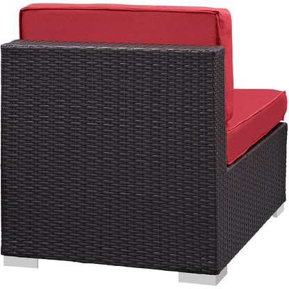Modway Outlet Gather Armless Outdoor Patio Sectional by Modway  Outdoor Furniture Furniture Espresso Red - EEI-1696-EXP-RED