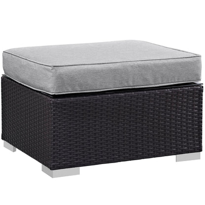 Modway Outlet Gather Outdoor Patio Ottoman by Modway  Outdoor Furniture Furniture Espresso Gray - EEI-1697-EXP-GRY