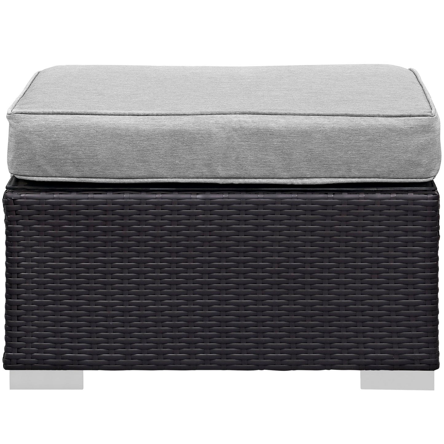 Modway Outlet Gather Outdoor Patio Ottoman by Modway  Outdoor Furniture Furniture Espresso Gray - EEI-1697-EXP-GRY
