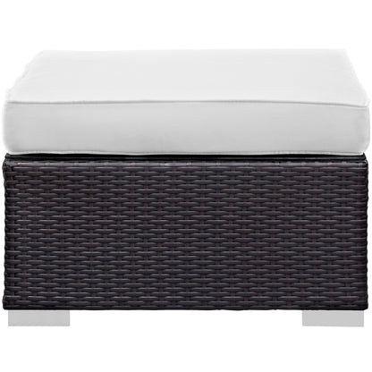 Modway - Convene 5 Piece Outdoor Patio Sectional Set by Modway  Outdoor Furniture Sofa Sectionals White - EEI-1809-EXP-WHI-SET