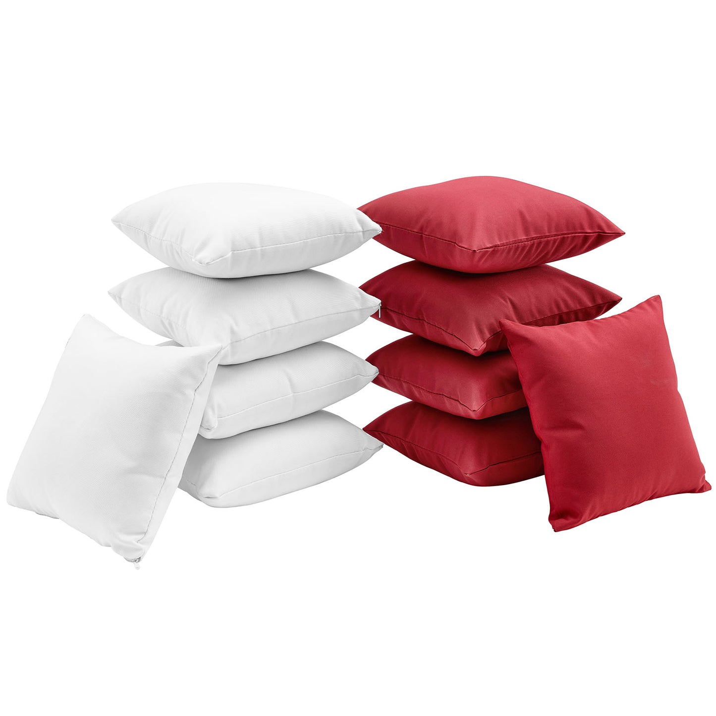 Modway Outlet Gather 10 Piece Outdoor Patio Pillow Set by Modway  Outdoor Furniture Furniture White Red - EEI-1698-WHI-RED