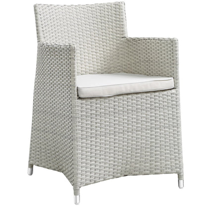 Modway Outlet Junction Outdoor Patio Wicker Armchair Set of 2 by Modway  Outdoor Furniture Furniture Gray White - EEI-1738-GRY-WHI-SET