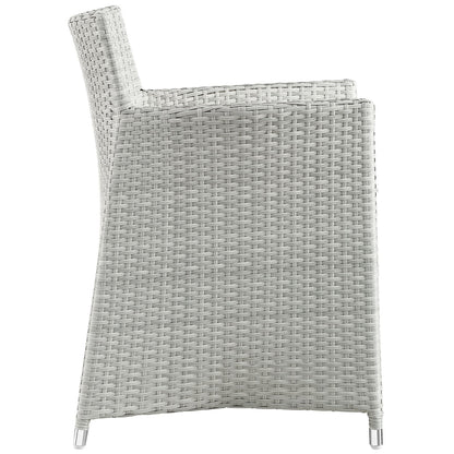 Modway Outlet Junction Outdoor Patio Wicker Armchair Set of 2 by Modway  Outdoor Furniture Furniture Gray White - EEI-1738-GRY-WHI-SET