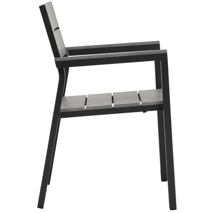 Modway Outlet Maine Outdoor Patio Dining Armchair Set of 2 by Modway  Outdoor Furniture Furniture Brown Gray - EEI-1739-BRN-GRY-SET