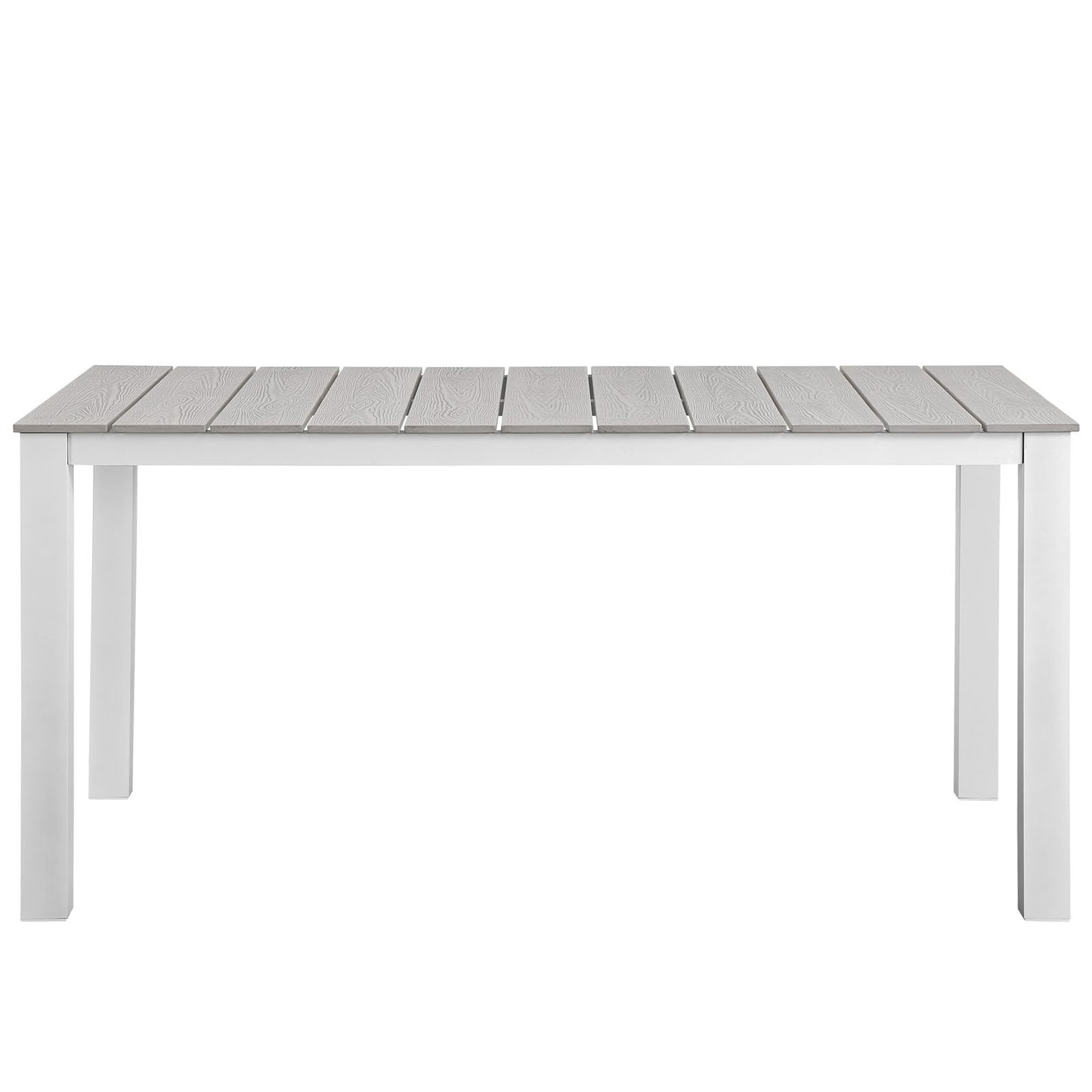 Modway Outlet Junction 5 Piece Outdoor Patio Dining Set by Modway  Outdoor Furniture Furniture Gray White - EEI-1746-GRY-WHI-SET