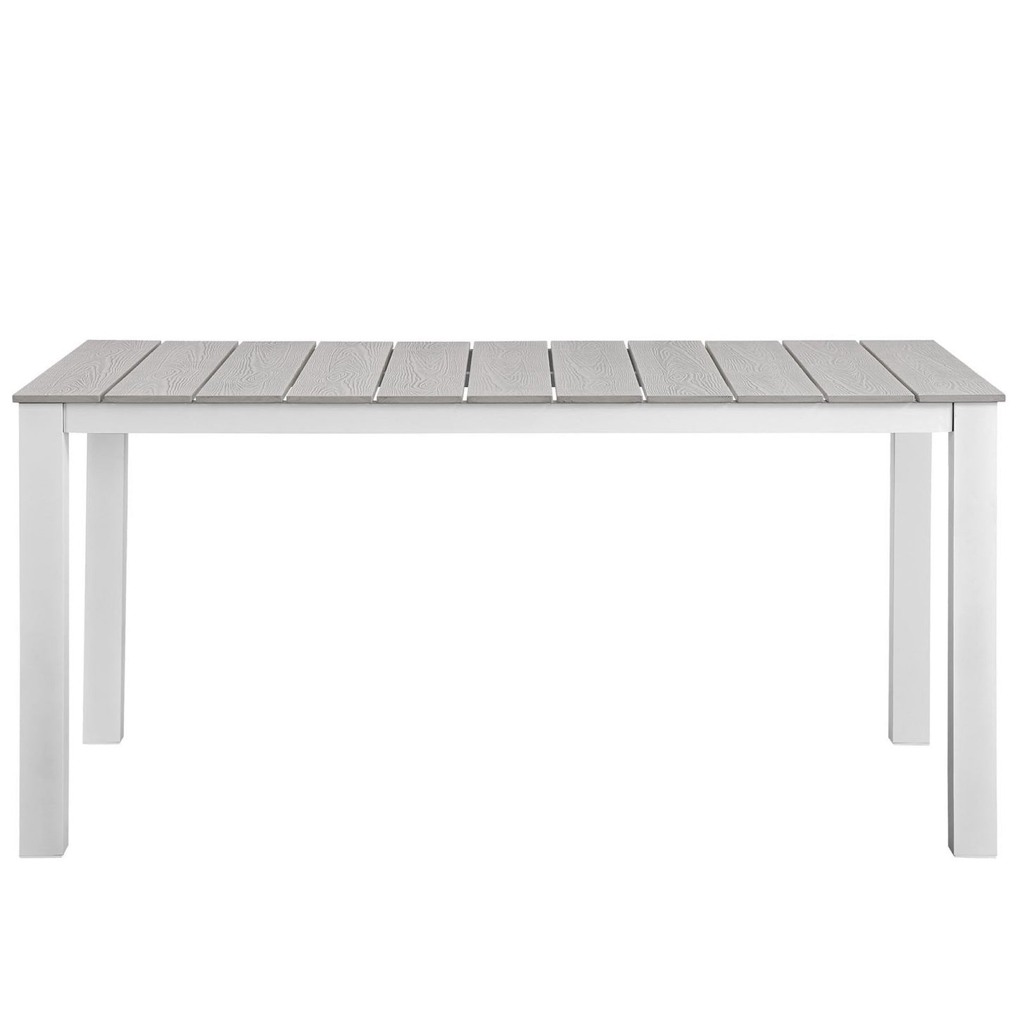 Modway Outlet Maine 5 Piece Outdoor Patio Dining Set by Modway  Outdoor Furniture Furniture White Light Gray - EEI-1747-WHI-LGR-SET