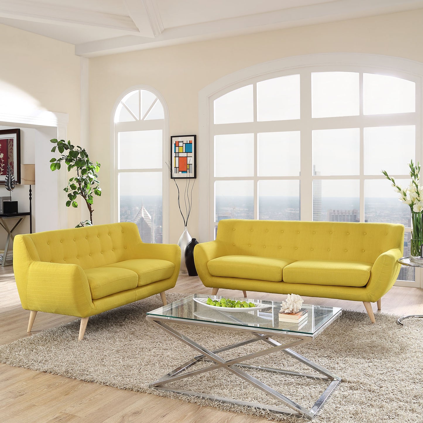 Modway Outlet Remark 2 Piece Living Room Set by Modway  Living Room Furniture Sunny - EEI-1785-SUN-SET