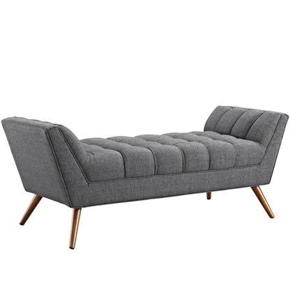 Modway Outlet Response Medium Upholstered Fabric Bench by Modway  Living Room Furniture Gray - EEI-1789-DOR