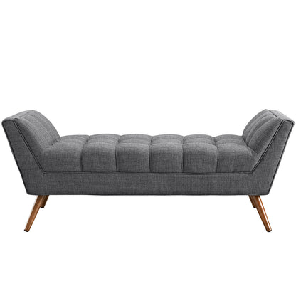 Modway Outlet Response Medium Upholstered Fabric Bench by Modway  Living Room Furniture Gray - EEI-1789-DOR