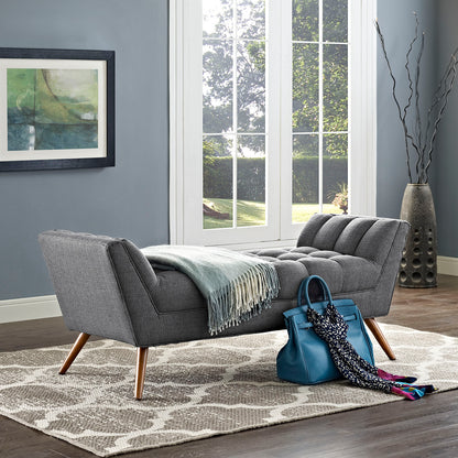 Modway Outlet Response Medium Upholstered Fabric Bench by Modway  Living Room Furniture Gray - EEI-1789-DOR
