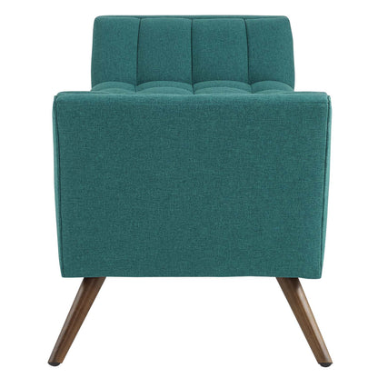 Modway Outlet Response Medium Upholstered Fabric Bench by Modway  Living Room Furniture Teal - EEI-1789-TEA
