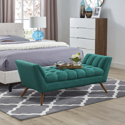 Modway Outlet Response Medium Upholstered Fabric Bench by Modway  Living Room Furniture Teal - EEI-1789-TEA