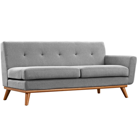 Modway Outlet Engage Right-Arm Upholstered Fabric Loveseat by Modway  Living Room Furniture Expectation Gray - EEI-1792-GRY