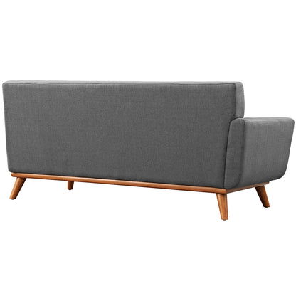 Modway Outlet Engage Left-Arm Upholstered Fabric Loveseat by Modway  Living Room Furniture Gray - EEI-1795-DOR
