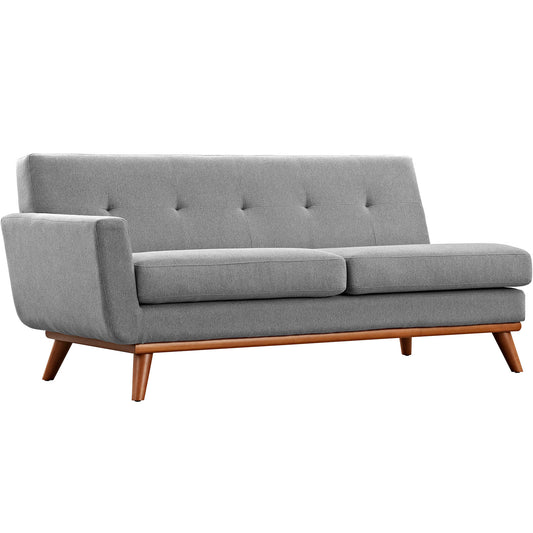 Modway Outlet Engage Left-Arm Upholstered Fabric Loveseat by Modway  Living Room Furniture Expectation Gray - EEI-1795-GRY
