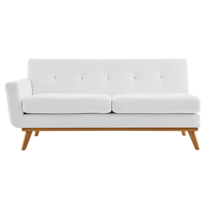 Modway Outlet Engage Left-Arm Upholstered Fabric Loveseat by Modway  Living Room Furniture White - EEI-1795-WHI