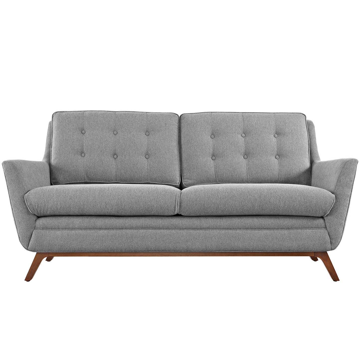 Modway Outlet Beguile Upholstered Fabric Loveseat by Modway  Living Room Furniture Expectation Gray - EEI-1799-GRY