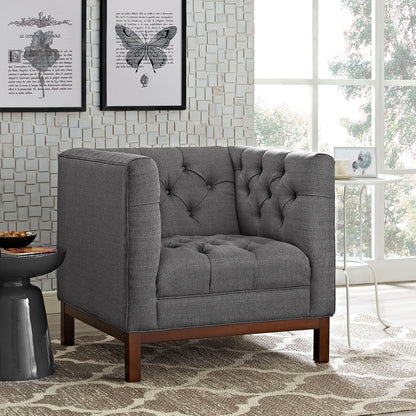 Modway Outlet Panache Upholstered Fabric Armchair by Modway  Living Room Furniture Gray - EEI-1801-DOR