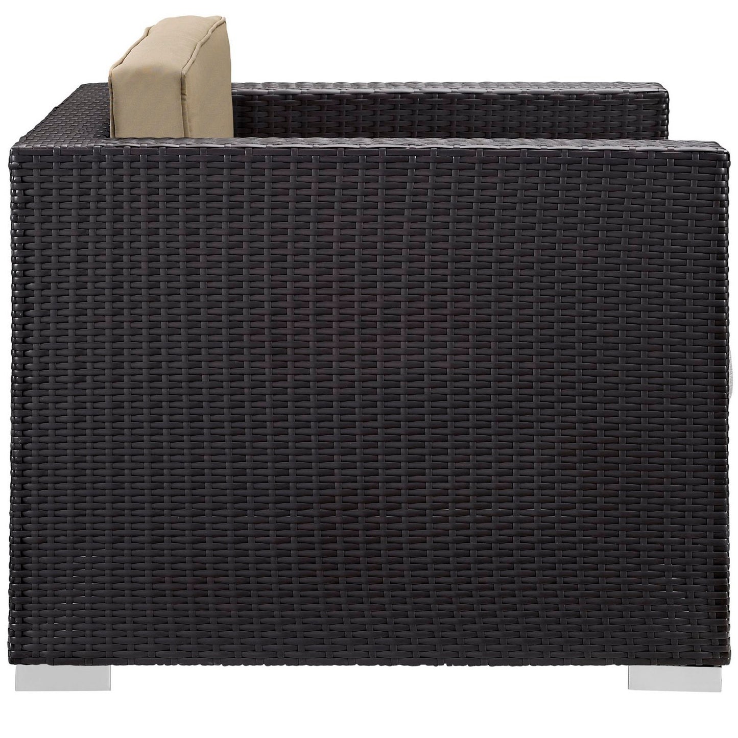 Modway - Convene 5 Piece Outdoor Patio Sectional Set by Modway  Outdoor Furniture Sofa Sectionals Brown - EEI-1809-EXP-MOC-SET