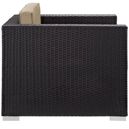 Modway - Convene 5 Piece Outdoor Patio Sectional Set by Modway  Outdoor Furniture Sofa Sectionals Brown - EEI-1809-EXP-MOC-SET