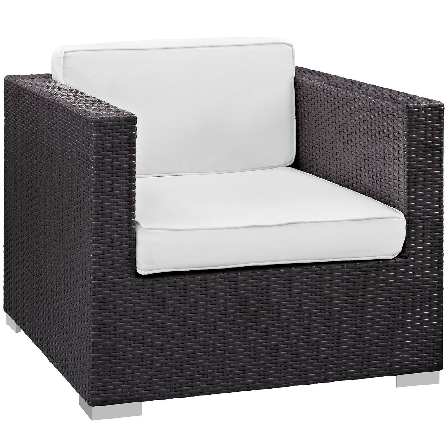 Modway - Convene 5 Piece Outdoor Patio Sectional Set by Modway  Outdoor Furniture Sofa Sectionals White - EEI-1809-EXP-WHI-SET