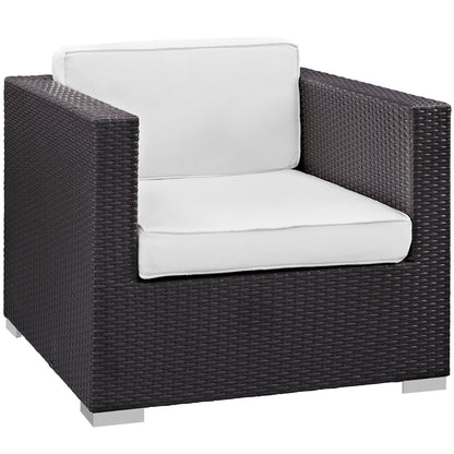 Modway - Convene 5 Piece Outdoor Patio Sectional Set by Modway  Outdoor Furniture Sofa Sectionals White - EEI-1809-EXP-WHI-SET