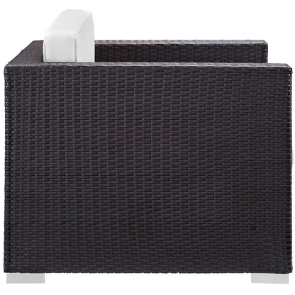 Modway - Convene 5 Piece Outdoor Patio Sectional Set by Modway  Outdoor Furniture Sofa Sectionals White - EEI-1809-EXP-WHI-SET