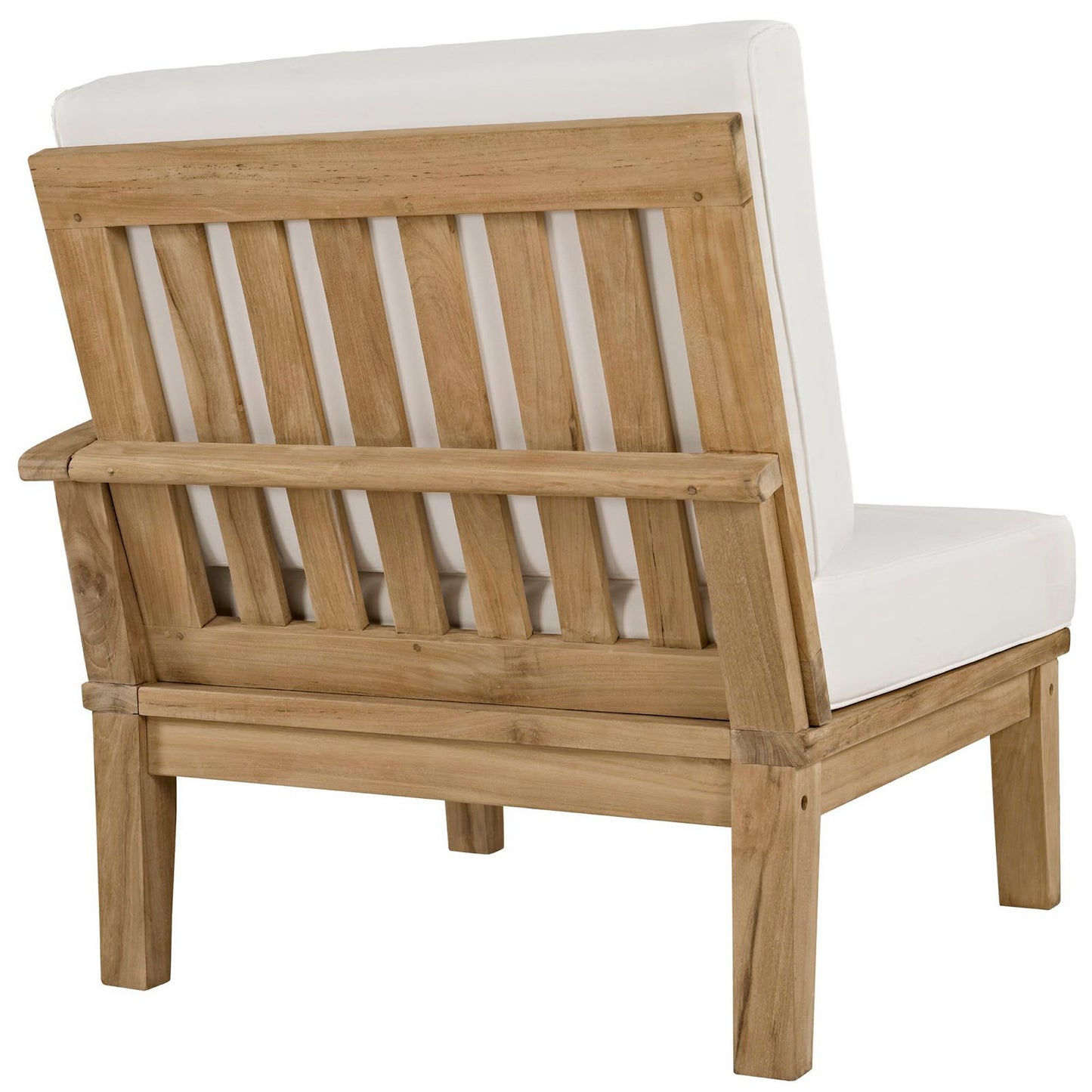 Modway - Marina 2 Piece Outdoor Patio Teak Set by Modway  Outdoor Furniture Sofa Sectionals White - EEI-1822-NAT-WHI-SET