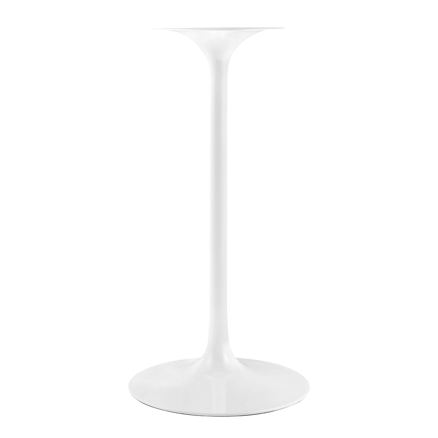 White 28" square wood bar table with a flat top and straight legs.