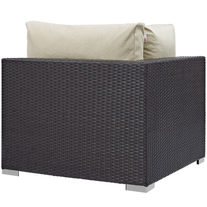 Modway - Convene Outdoor Patio Corner by Modway  Outdoor Furniture Sofa Sectionals Brown - EEI-1840-EXP-BEI