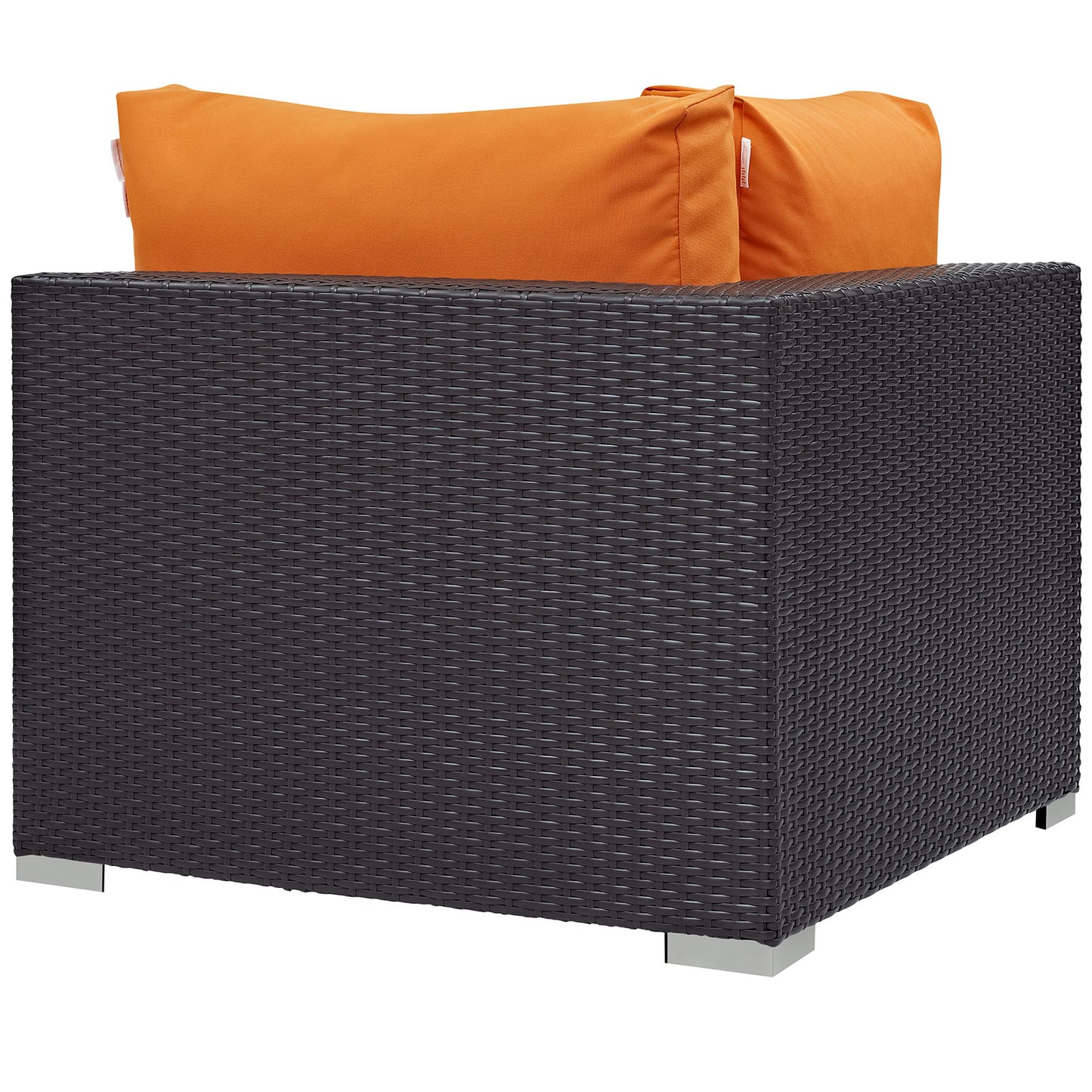Modway Outlet Convene Outdoor Patio Corner by Modway  Outdoor Furniture Furniture Espresso Orange - EEI-1840-EXP-ORA