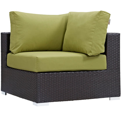 Modway Outlet Convene Outdoor Patio Corner by Modway  Outdoor Furniture Furniture Espresso Peridot - EEI-1840-EXP-PER