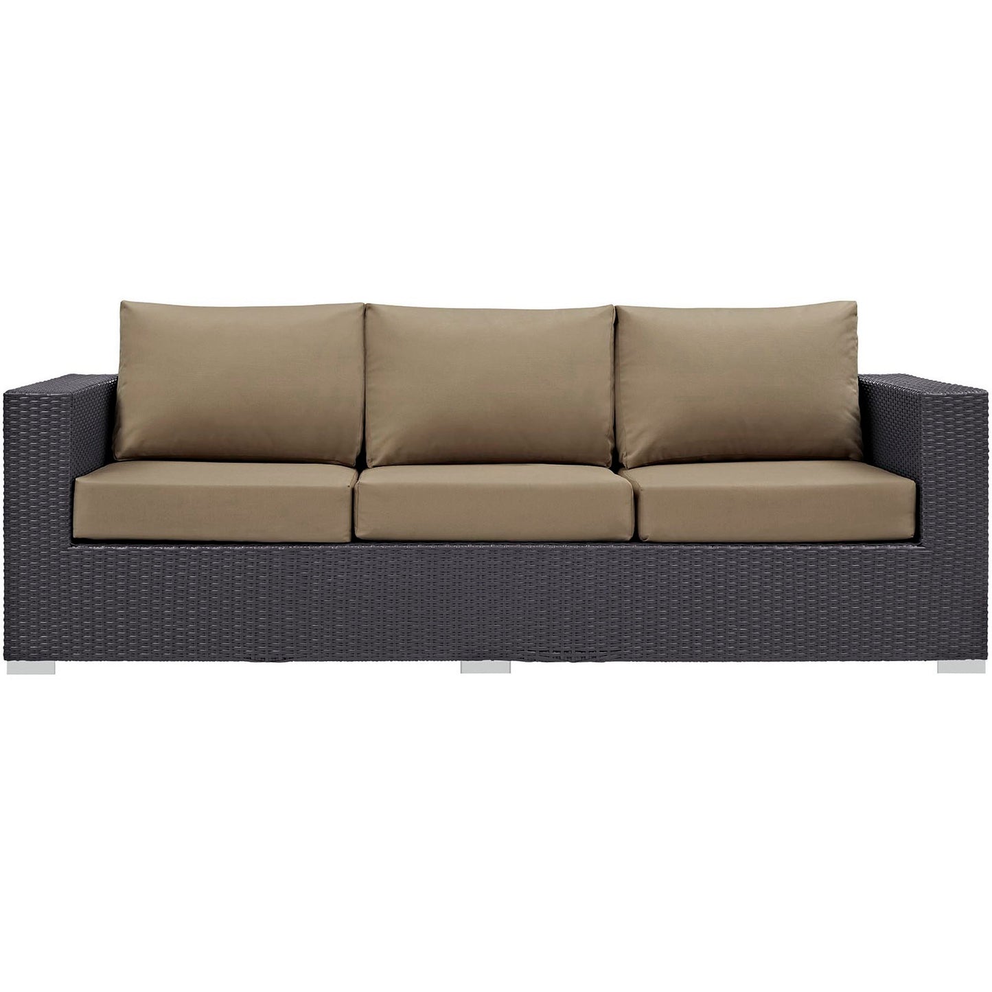 Modway Outlet Convene Outdoor Patio Sofa by Modway  Outdoor Furniture Furniture Espresso Mocha - EEI-1844-EXP-MOC