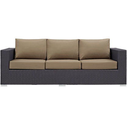 Modway Outlet Convene Outdoor Patio Sofa by Modway  Outdoor Furniture Furniture Espresso Mocha - EEI-1844-EXP-MOC