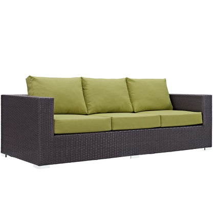 Modway Outlet Convene Outdoor Patio Sofa by Modway  Outdoor Furniture Furniture Espresso Peridot - EEI-1844-EXP-PER
