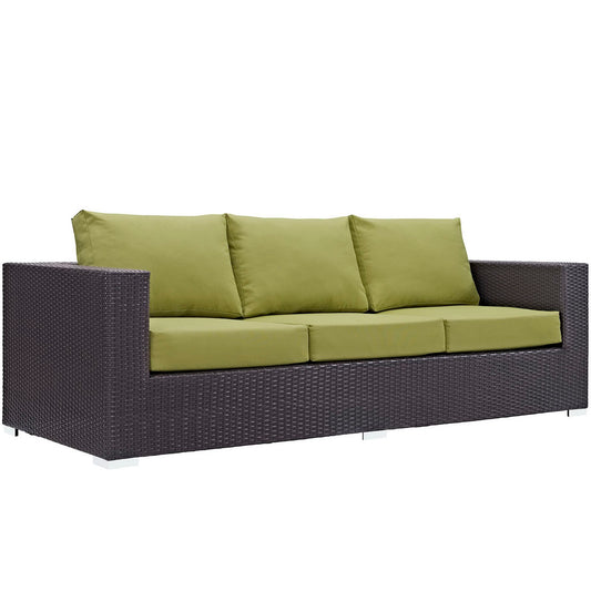 Modway Outlet Convene Outdoor Patio Sofa by Modway  Outdoor Furniture Furniture Espresso Peridot - EEI-1844-EXP-PER