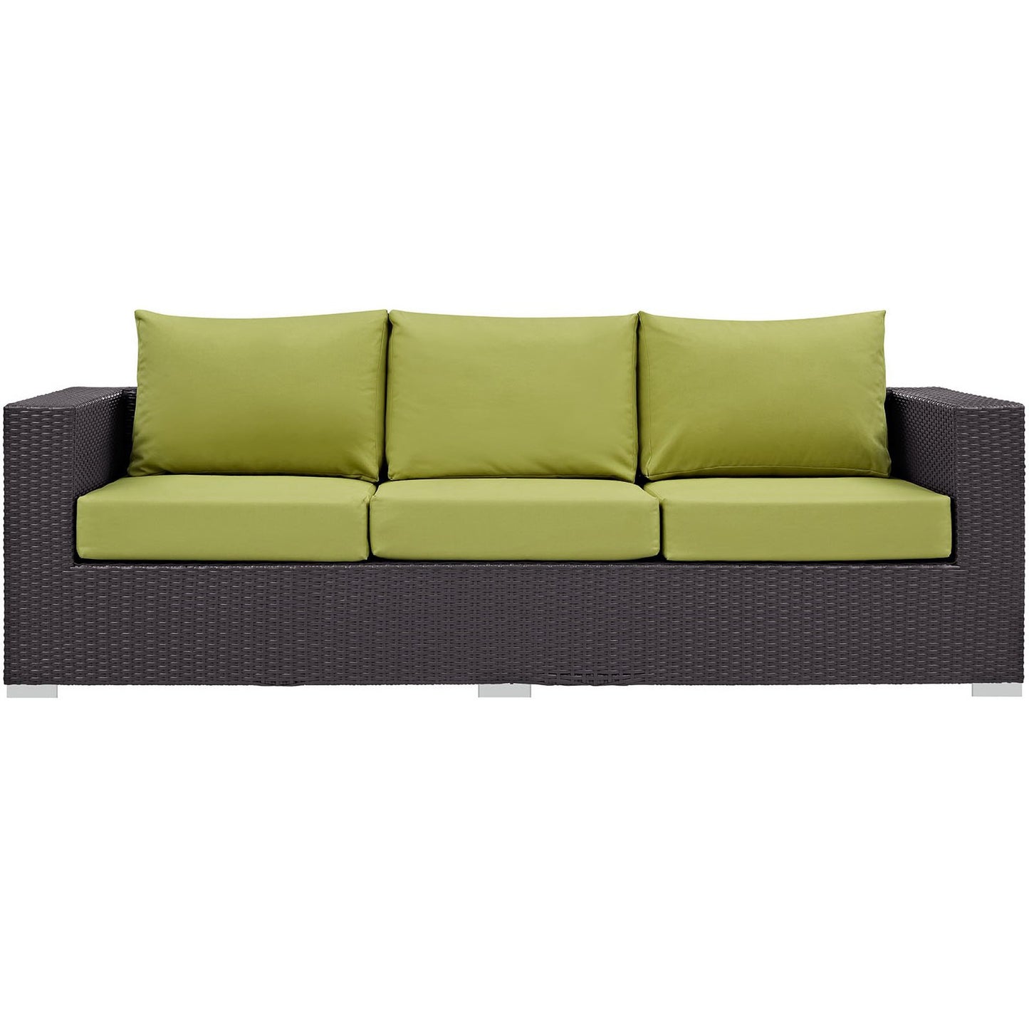 Modway Outlet Convene Outdoor Patio Sofa by Modway  Outdoor Furniture Furniture Espresso Peridot - EEI-1844-EXP-PER