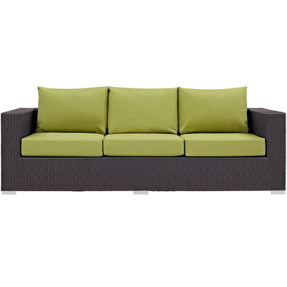 Modway Outlet Convene Outdoor Patio Sofa by Modway  Outdoor Furniture Furniture Espresso Peridot - EEI-1844-EXP-PER