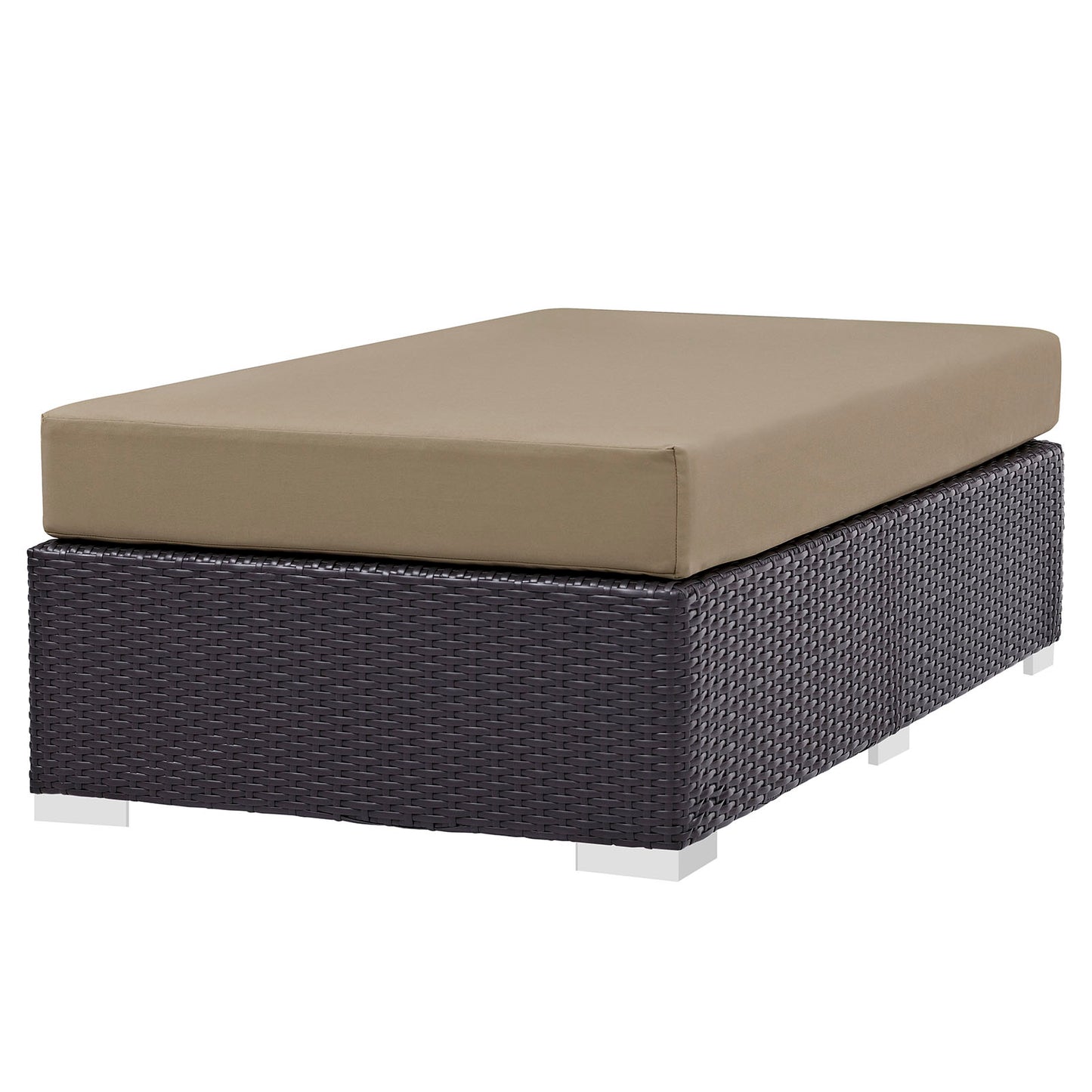 Modway Outlet Convene Outdoor Patio Fabric Rectangle Ottoman by Modway  Outdoor Furniture Furniture Espresso Mocha - EEI-1847-EXP-MOC