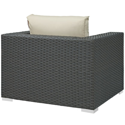 Modway Outlet Sojourn Outdoor Patio Sunbrella? Armchair by Modway  Outdoor Furniture Furniture Canvas Antique Beige - EEI-1850-CHC-BEI